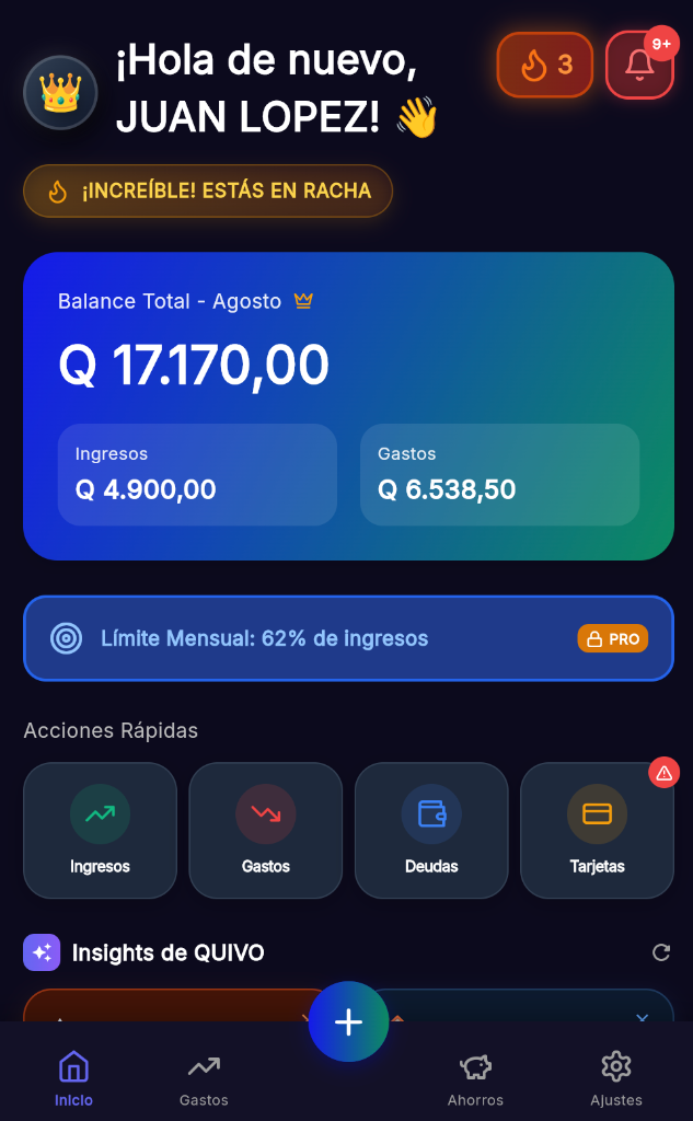 QUIVO Dashboard